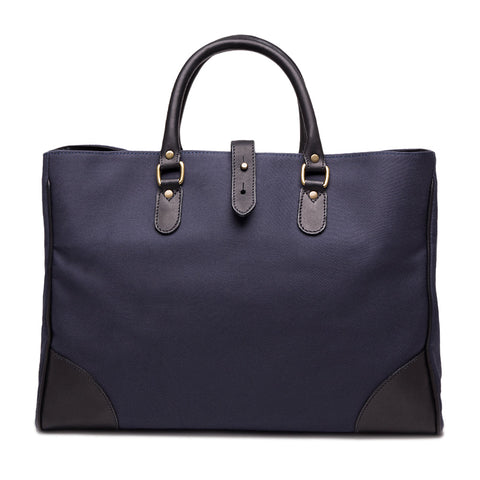 Tote Bag Black/Navy Canvas