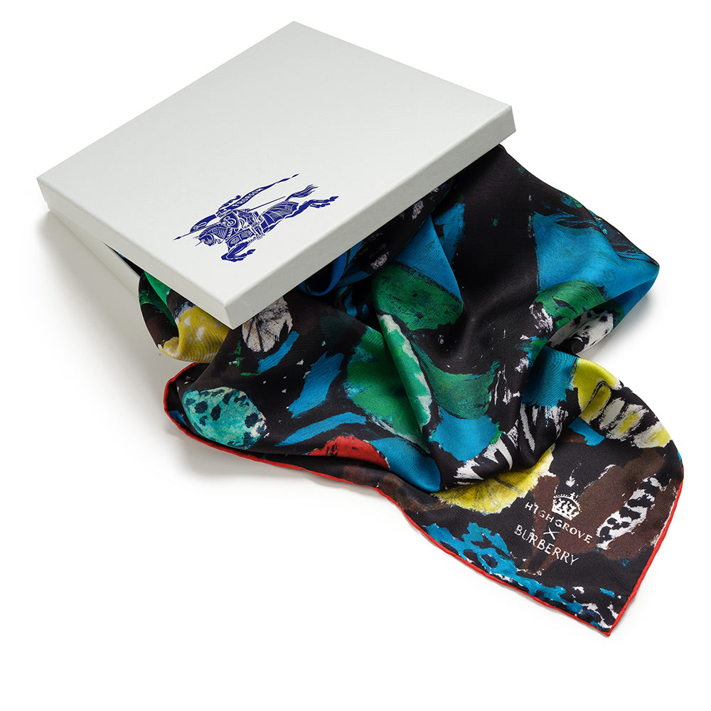 Silk Scarf Dark 90x90