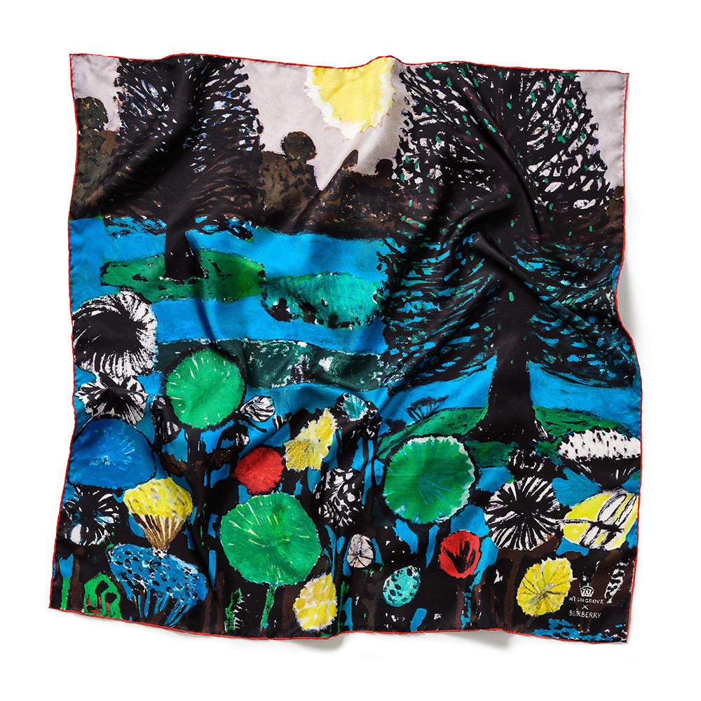 Silk Scarf Dark 90x90