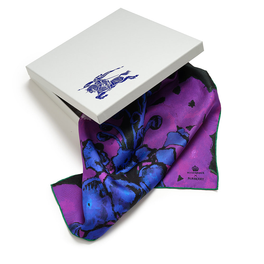 Silk Scarf Purple 48x48