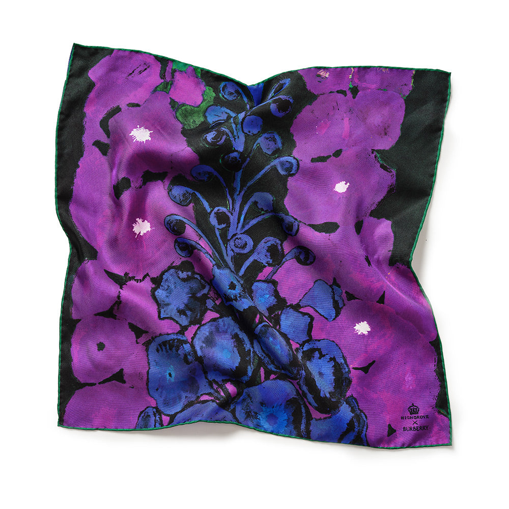 Silk Scarf Purple 48x48