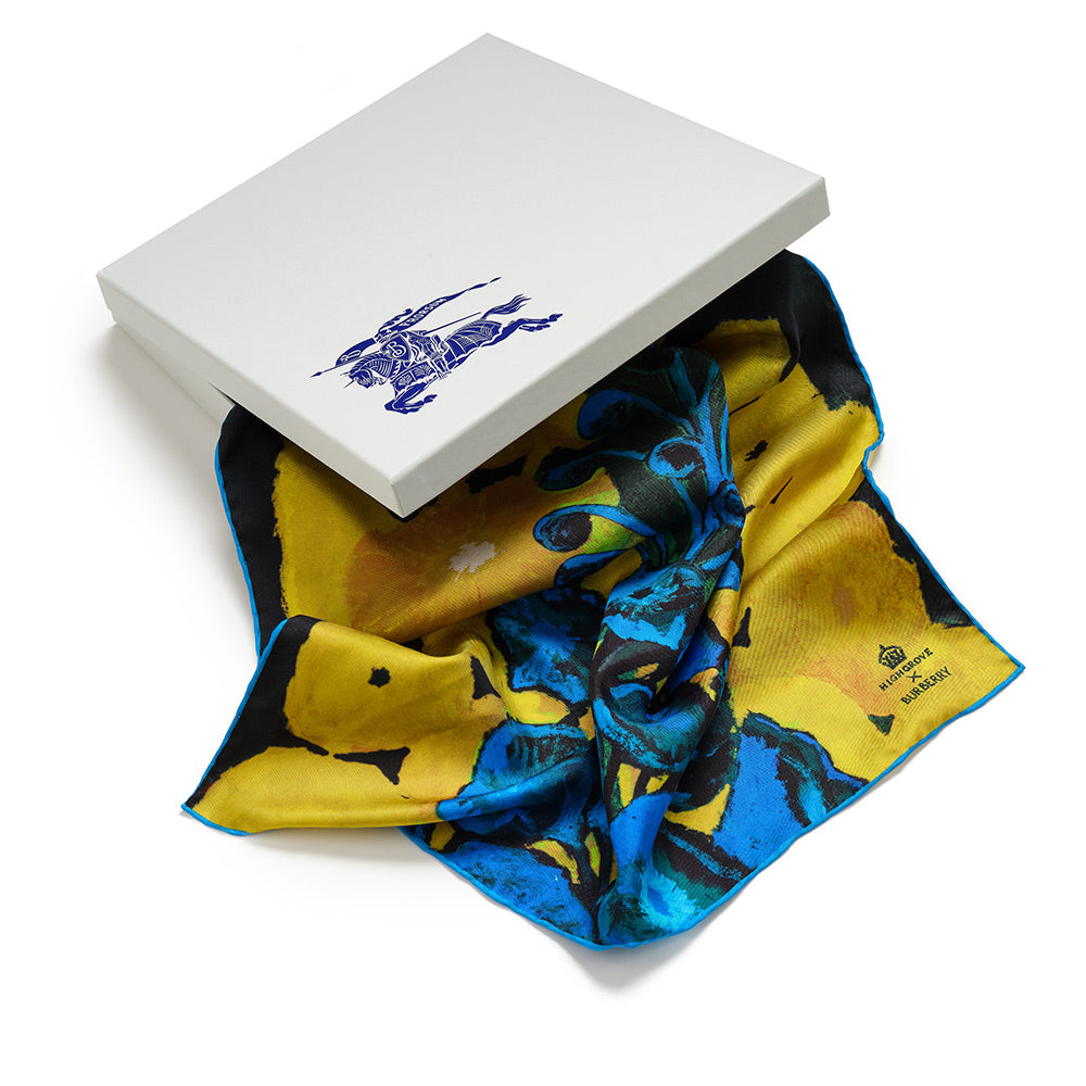 Silk Scarf Yellow 48x48