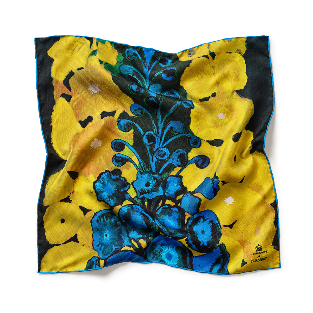 Silk Scarf Yellow 48x48